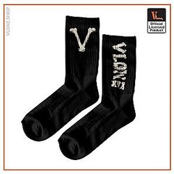 Vlone Socks - Vlone Lost Bone Socks - Black VL2309