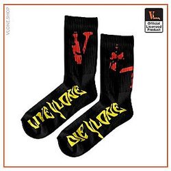 Vlone Socks - Vlone Mirage Red Ylw Socks - Black VL2309