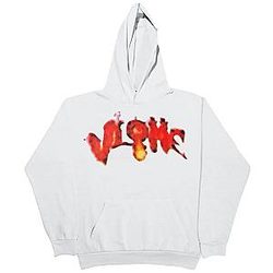 Vlone Hoodies - Vlone Halloween Flaming Pumpkin Hoodie - White VL2309