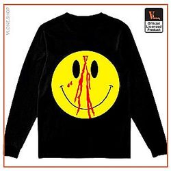 Vlone Long Sleeve Shirts - Vlone Blood Smiley Face Long Sleeve  Black VL2309