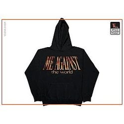 Vlone Hoodies - Vlone x Tupac ME AGAINST the world Black Hoodie VL2309