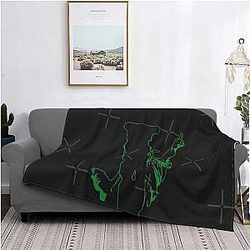 Vlone Blankets – Vlone Black Ground Flannel Throw Blanket Home Decoration