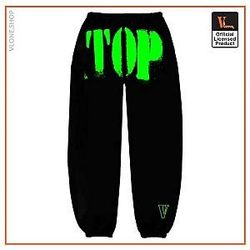 Vlone Pants &amp; Joggers - YoungBoy NBA x Vlone Green TOP Black Sweatpants VL2309