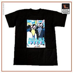 Vlone T-Shirts - Vlone Miami Vice Tee  Black VL2309