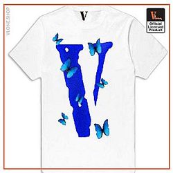 Vlone T-Shirts - Juice Wrld x Vlone Butterfly T-Shirt VL2409