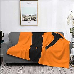 Vlone Blankets – Orange Vlone Flannel Throw Blanket Home Decorations 3 Sizes