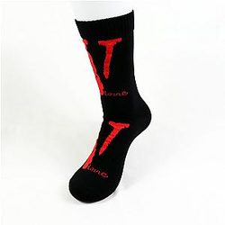 Vlone Socks - Vlone Black Big V Printed Sock