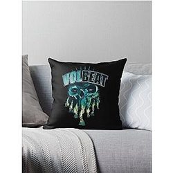 Volbeat skull Throw Pillow