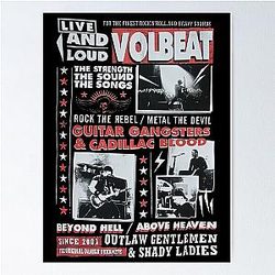 VOLBEAT OFFICIAL MERCH DISCOGRAPHY CONCERT Poster