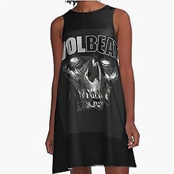 Volbeat Danish skull  	 A-Line Dress