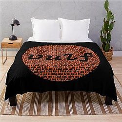 Vulfpeck 	 Vulf Circle Orange Print  	 Throw Blanket
