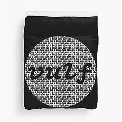 Vulfpeck Shirt Vulf Circle White Print vulfpeck vulf logo, vulf vulfpeck, 1612, music, funk Duvet Cover