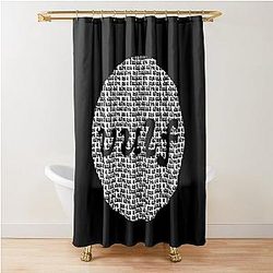 Vulfpeck Shirt Vulf Circle White Print vulfpeck vulf logo, vulf vulfpeck, 1612, music, funk Shower Curtain
