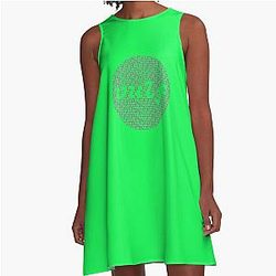 Vulfpeck Shirt Vulf Circle Gray Print  A-Line Dress