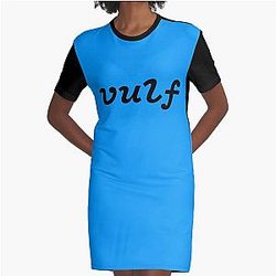 Vulfpeck Shirt Vulf Black Print Graphic T-Shirt Dress