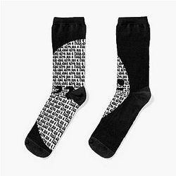 Vulfpeck Shirt Vulf Circle White Print vulfpeck vulf logo, vulf vulfpeck, 1612, music, funk Socks