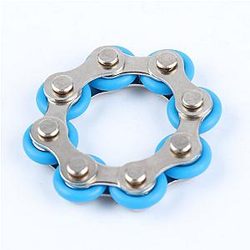 Bike Chain Fidget Sensory Fidget Toy for Anxiety and ADHD relief  8/12 Knots New Key Ring