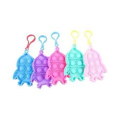 Pop It Sensory Fidget Toy for Anxiety and ADHD relief – Penguin Keychain