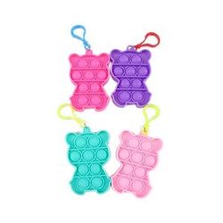Pop It Sensory Fidget Toy for Anxiety and ADHD relief – Cute Bear Keychain