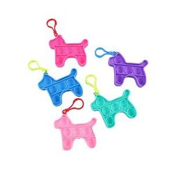 Pop It Sensory Fidget Toy for Anxiety and ADHD relief – Dog Keychain