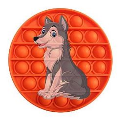 Pop It Sensory Fidget Toy for Anxiety and ADHD relief – Wolf Image