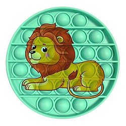 Pop It Sensory Fidget Toy for Anxiety and ADHD relief – Lion Image