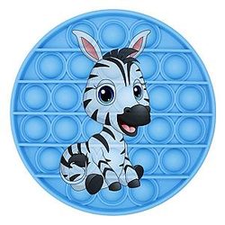 Pop It Sensory Fidget Toy for Anxiety and ADHD relief – Zebra Image