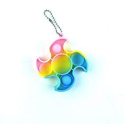 Pop It Fan Sensory Fidget Toy for Anxiety and ADHD relief – Keychain