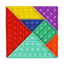 Pop It Sensory Fidget Toy for Anxiety and ADHD relief – Rainbow Square