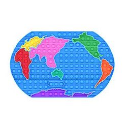Pop It Sensory Fidget Toy for Anxiety and ADHD relief – World Map Shape