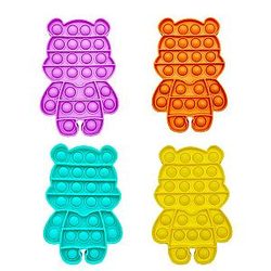 Pop It Sensory Fidget Toy for Anxiety and ADHD relief – Cute Bear Shape