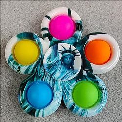 Pop It Sensory Fidget Toy for Anxiety and ADHD relief – Colorful Spinner 5 Sides Anti Stress