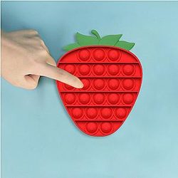 Pop It Sensory Fidget Toy for Anxiety and ADHD relief – Strawberry Popping