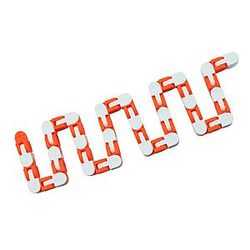 48 Knots White Orange Wacky Track Fidget Chain Toys Stress Reliever