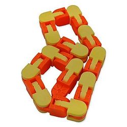 48 Knots Yellow Orange Wacky Track Fidget Chain Toys Stress Reliever