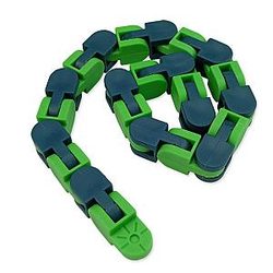 48 Knots Black Green Wacky Track Fidget Chain Toys Stress Reliever