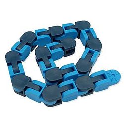 48 Knots Blue Black Wacky Track Fidget Chain Toys Stress Reliever
