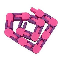 48 Knots Pink Purple Wacky Track Fidget Chain Toys Stress Reliever