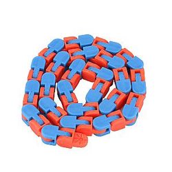 48 Knots Blue Orange Wacky Track Fidget Chain Toys Stress Reliever