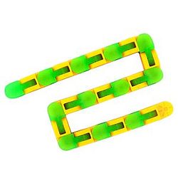 24 Knots Glow Green Yellow Wacky Tracks Fidget Toys For Stress Relief