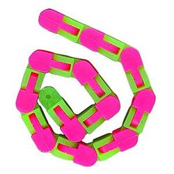 24 Knots Glow Pink Green Wacky Tracks Fidget Toys for Stress Relief