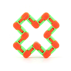 24 Knots Green Orange Wacky Tracks Fidget Toys Anti Stress