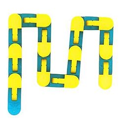 24 Knots Glow Blue Yellow Wacky Tracks Fidget Toys For Stress Relief