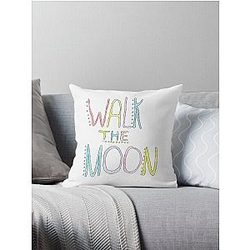 multicolor walk the moon logo Throw Pillow
