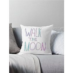 walk the moon handwritten logo Throw Pillow