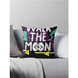The Neon Walk The Moon Throw Pillow