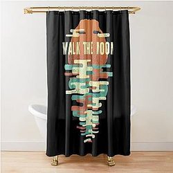 Neon Walk The Moon Shower Curtain