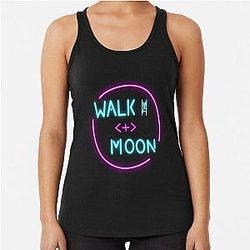 neon Walk The Moon Racerback Tank Top