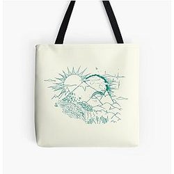 "Mountains", WALK THE MOON Inspired (TEAL) All Over Print Tote Bag