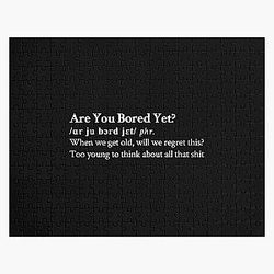 Wallows Clairo Aesthetic Quote Lyrics Black Jigsaw Puzzle RB2711
